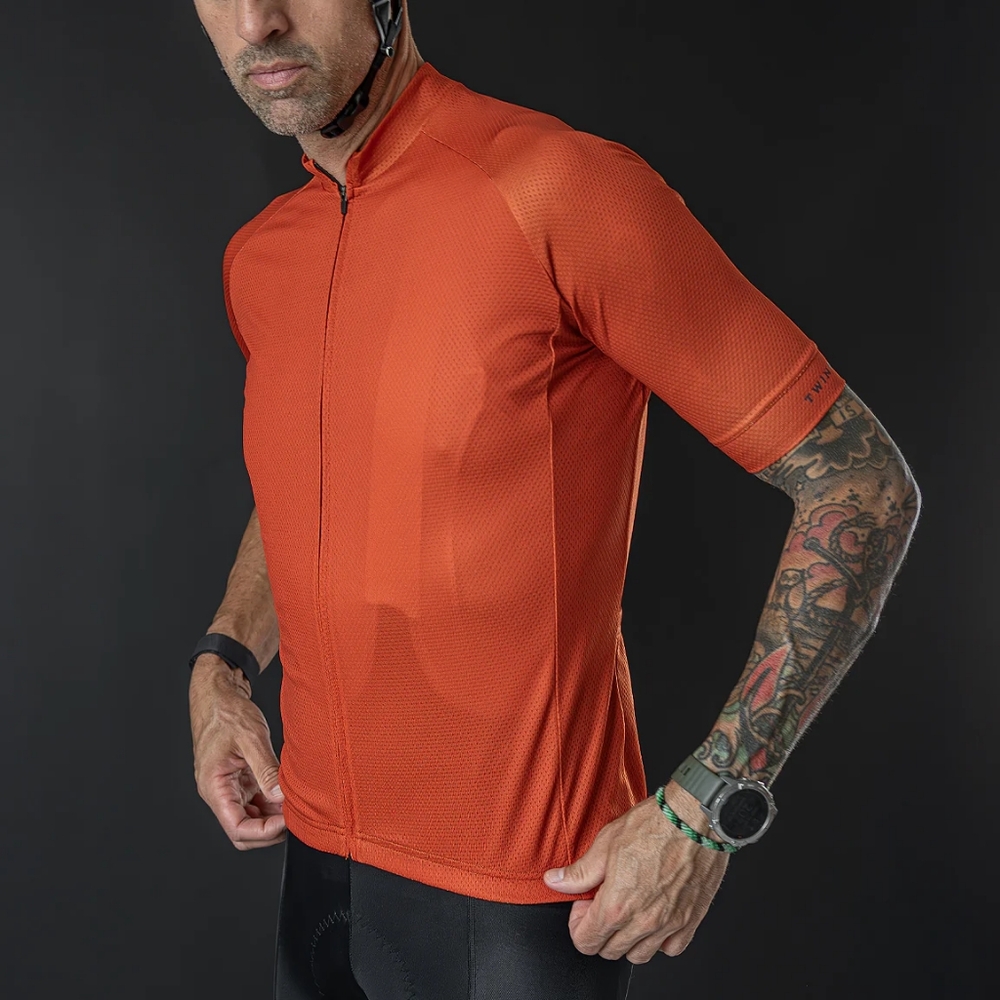 Twin Six Men's The Standard Cycling Jersey Size Small Short Sleeve Ginger Orange